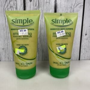 Simple Facial Scrub Smoothing Gently Exfoliates x2 5 Fl Oz.